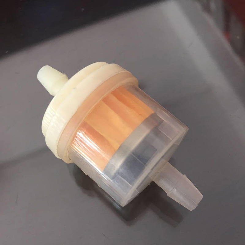 10 st universal inline gas/bränslefilter 6mm-7mm 1/4 " gräsklippare liten motor motorcykel skoter bensinfilter klart inline gas
