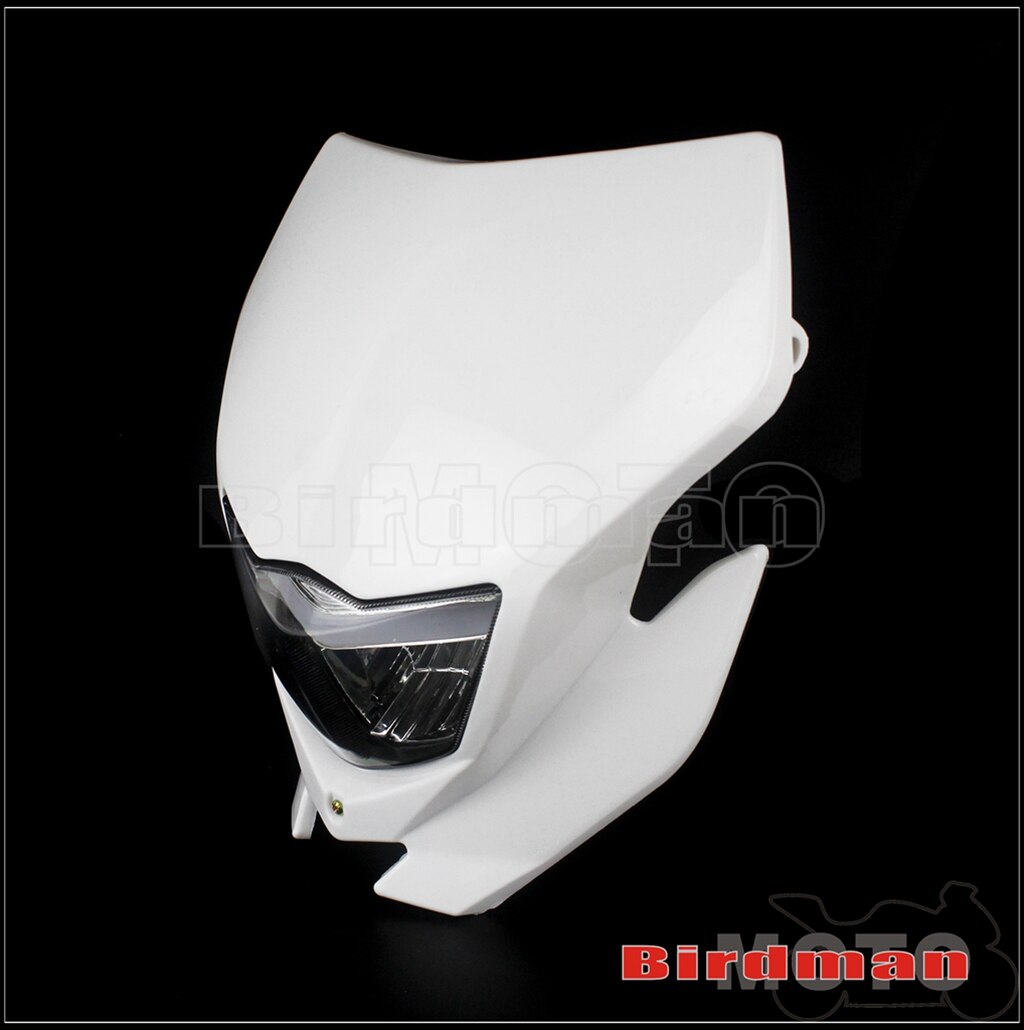 12V Motorcycle Headlight Lamp Hi/Lo LED Headlamp For Yamaha Suzuki Kawasaki Honda YZ WR KLX Dirt Bike Enduro Motocross Headlight