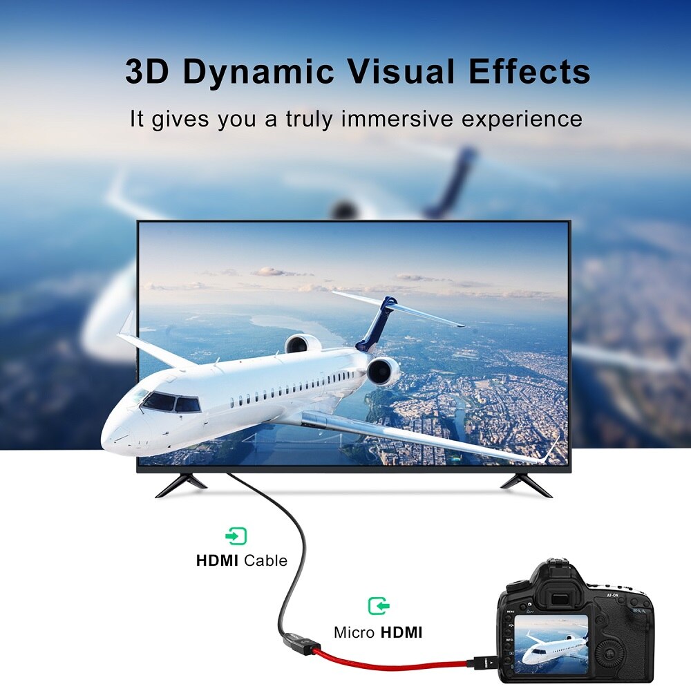 Micro HDMI Stecker auf HDMI Buchse Kabel Micro HDMI Adapter HD4K Stecker Konverter für HDTV Projektor Flache Kamera GoPro HDMI micro