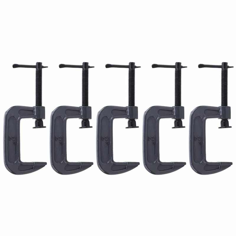 5pcs C Clamp Desktop Worktables Clamp Wood Working High Hardness C Clamp Tool clamps Hardware Tools
