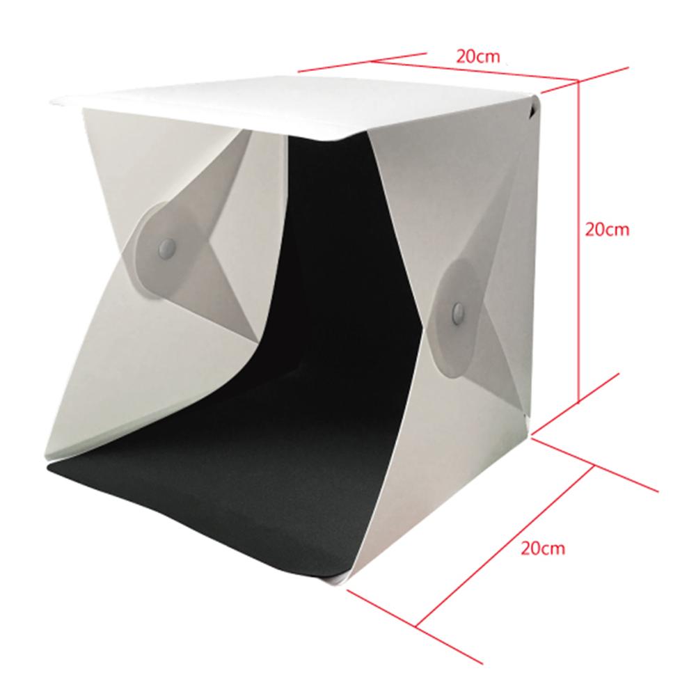 24*23cm Mini Foldable Camera Photo Studio Soft Box Built In LED Photography Light Tent Softbox Light Room Tabletop Shooting: 20x20x20cm