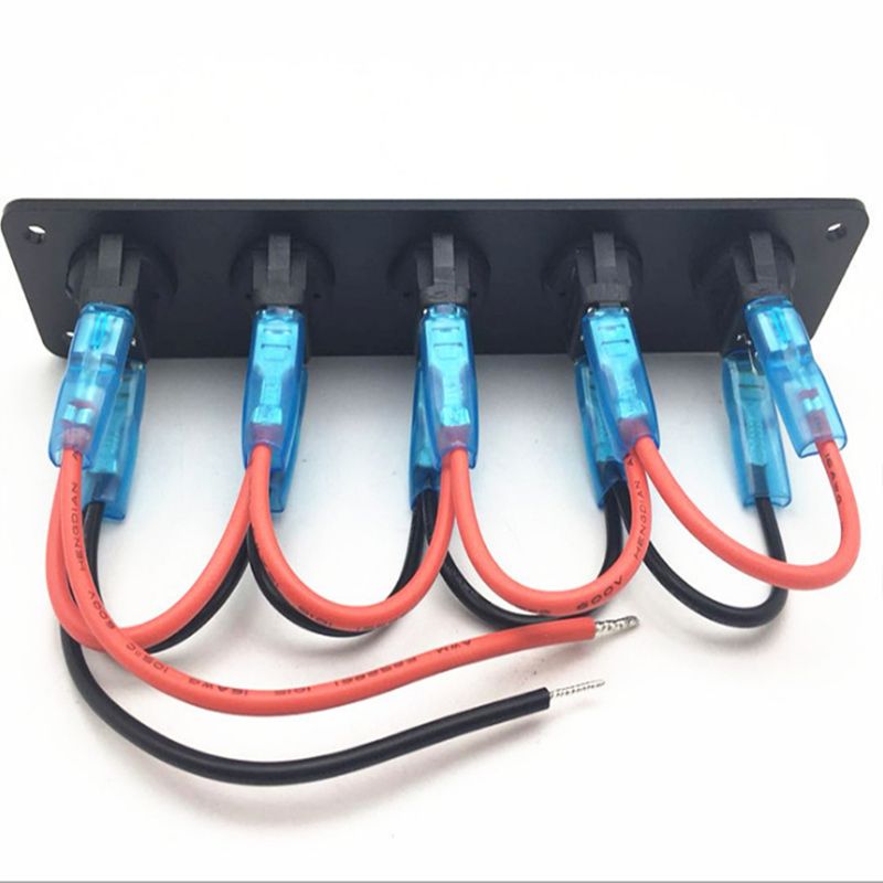 ON-OFF Toggle Switching Control Panel with Digital Voltmeter 2 USB Charger12V