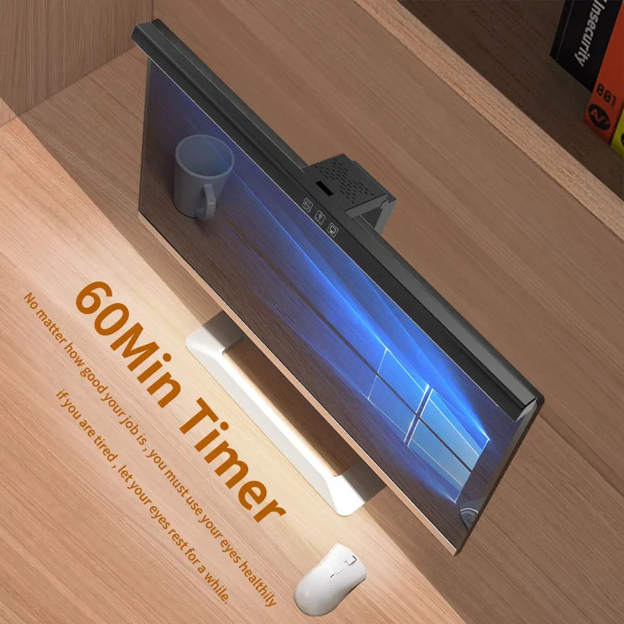 Barra de luz para monitor de computador, controle remoto sem fio, interruptor dimmer de lâmpada de tela múltipla, alimentado por USB, luz suspensa LED de leitura eletrônica