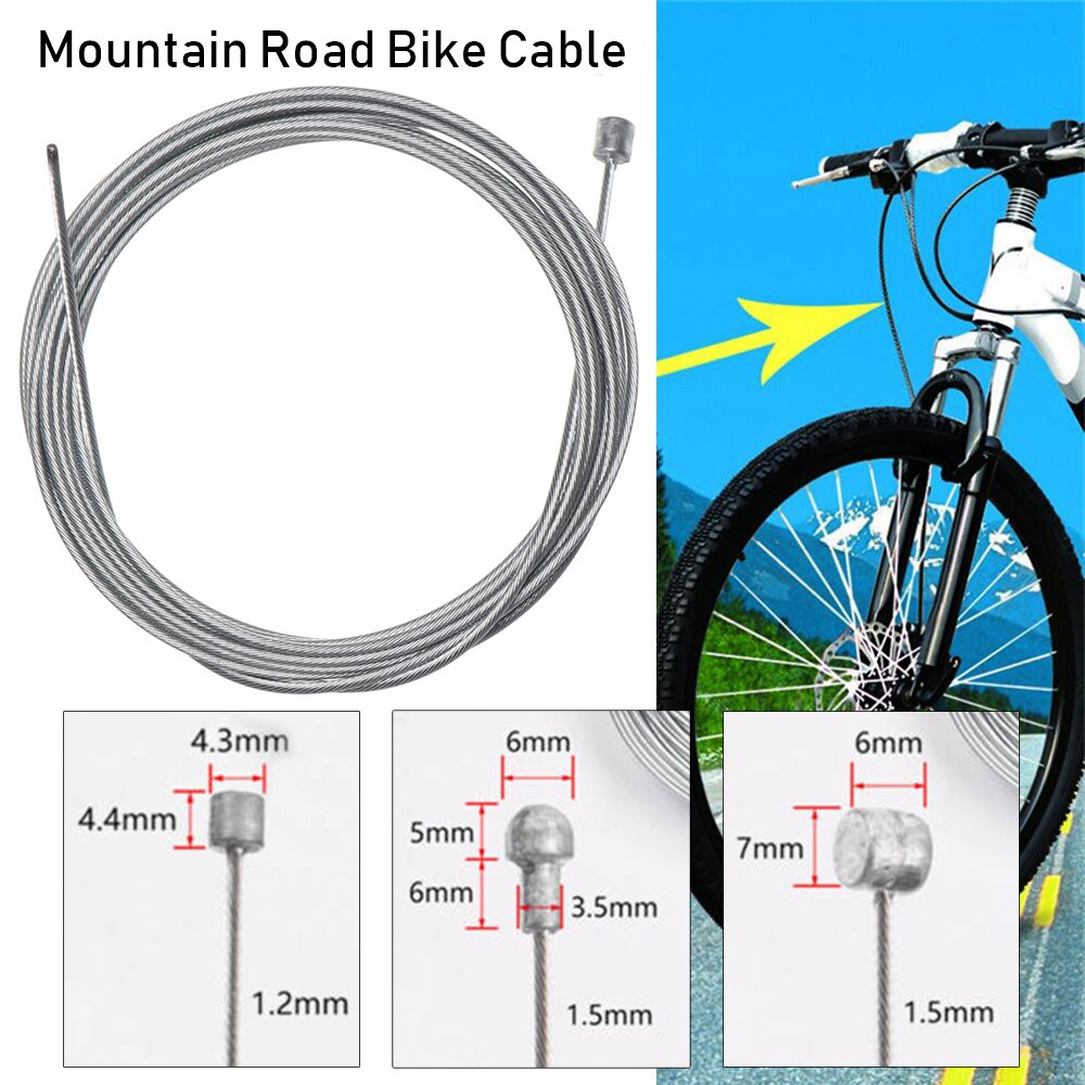 1pc rustfrit stål/beklædning zink fast gearskifter gearskifter/bremseledningskabel kerne indvendig wire mtb landevejscykeldel