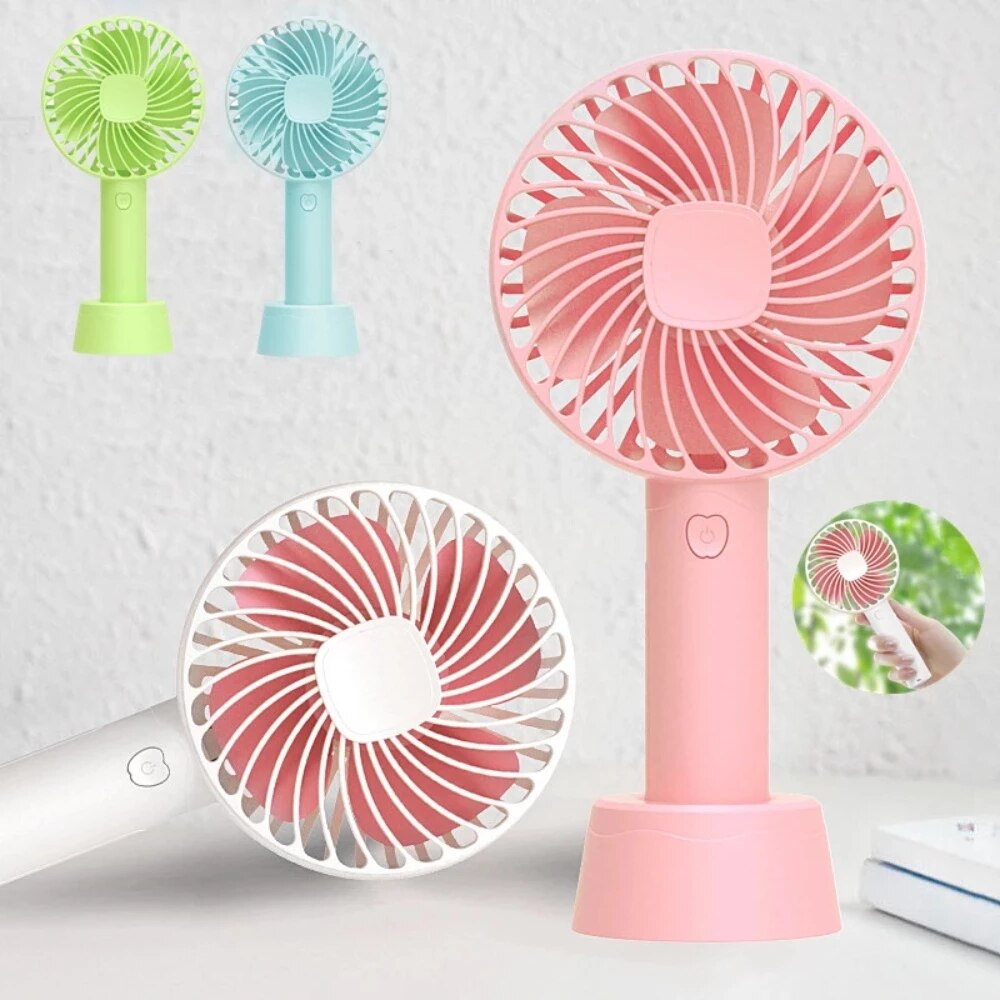 Handheld Usb Mini Fan Wind Power Ultrastille Handig Draagbare Handheld Oplaadbare Leuke Kleine Koelventilator Verstelbare