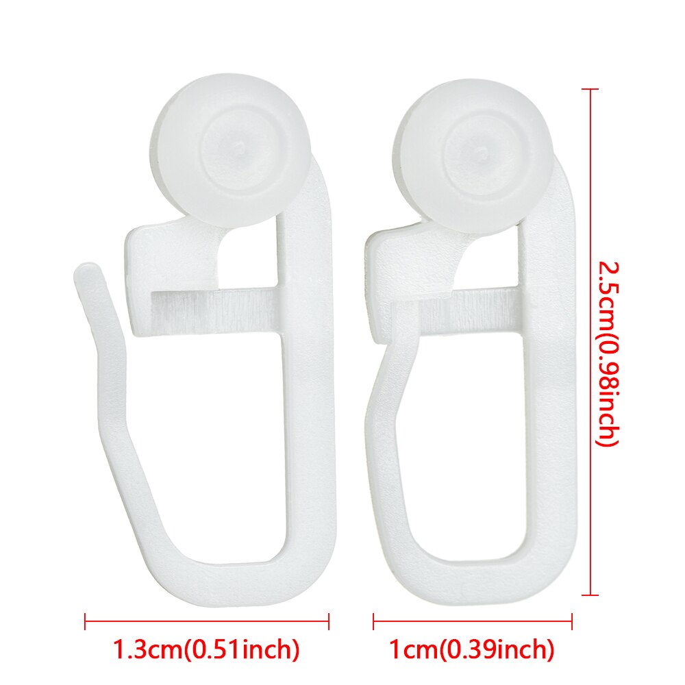 10/50Pcs/Pack Universal Curtain Hooks Sliding Hook Wall Ring Fixing Holder Curtains Accessories Durable Home Decor