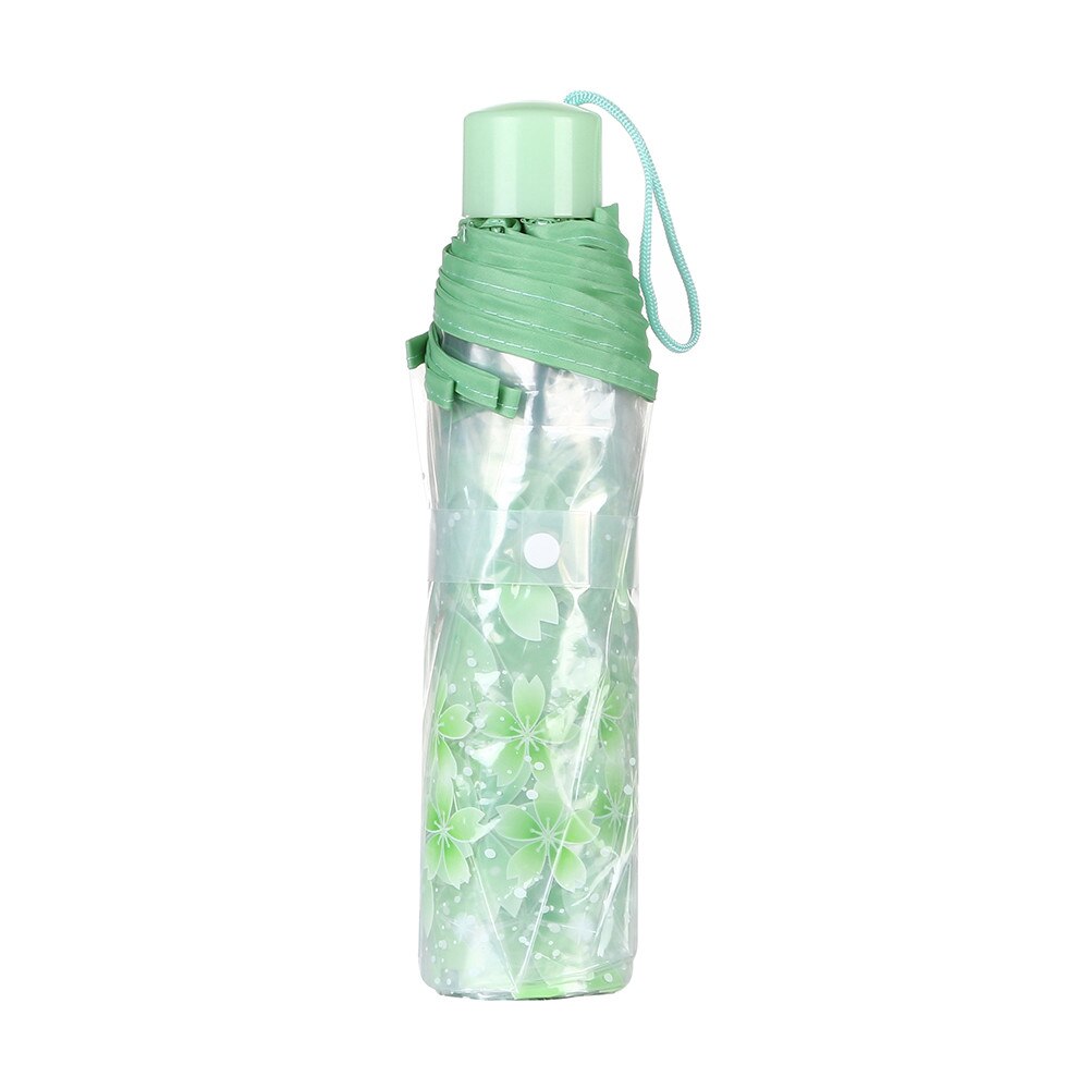 Transparent Clear Umbrella Cherry Blossom Mushroom Apollo Sakura Umbrella Blue: Green 