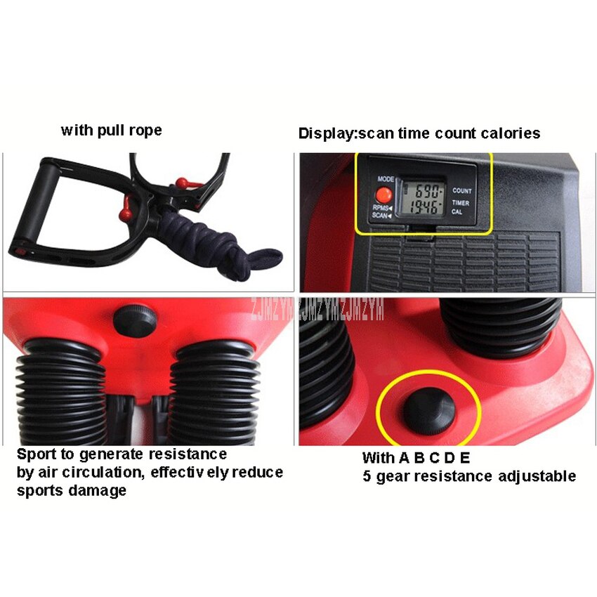 Multi-function Air Stepper With Pull Rope Household Fitness Stepping Machine Silent Step Loss Weight Indoor Exercise Equipment