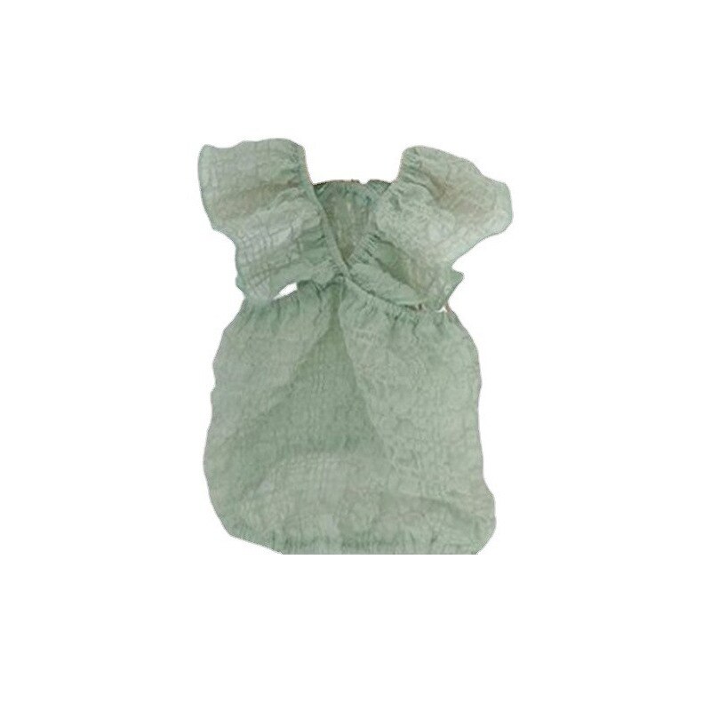 Vêtements pour animaux de compagnie, couleur Macaron, tissu plissé, jupe pour chien, chiot, petit gabarit, gilet à manches papillon, Chihuahua Perro,