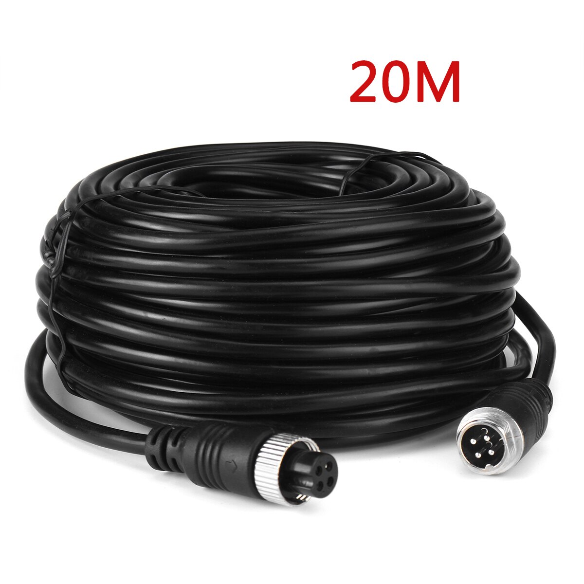 15M / 20M 4Pin Aviation Vehicle CCTV Camera Waterproof Extension Cable 4 Pin Aviation Video Cable: 20M