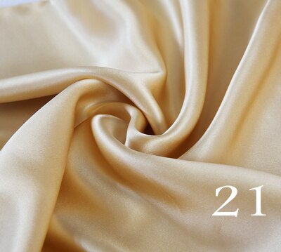 16 momme multicolor ren silke satin stof charmeuse silke stof: Champagne
