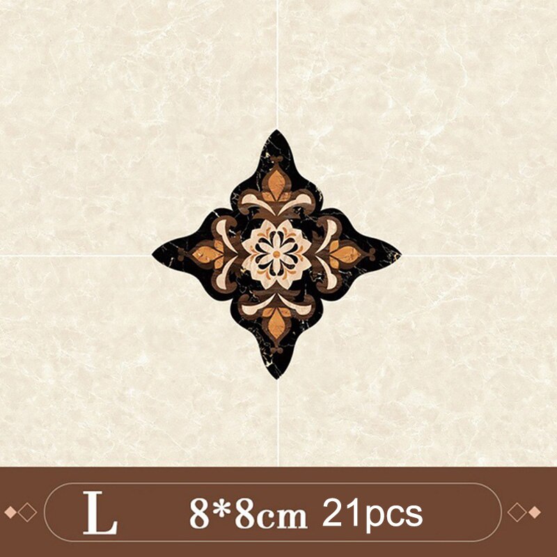 21 pçs/set auto adesivo pvc telha cerâmica adesivos à prova dwaterproof água arte diagonal piso adesivos casa cozinha sala de estar decoração