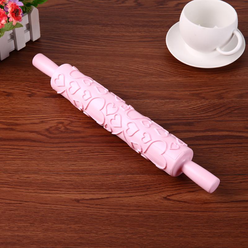 Kerst Rolling Embossing Rolling Pin Rendier Houten Gegraveerd Pin voor Keuken Cookies Cake Bakken