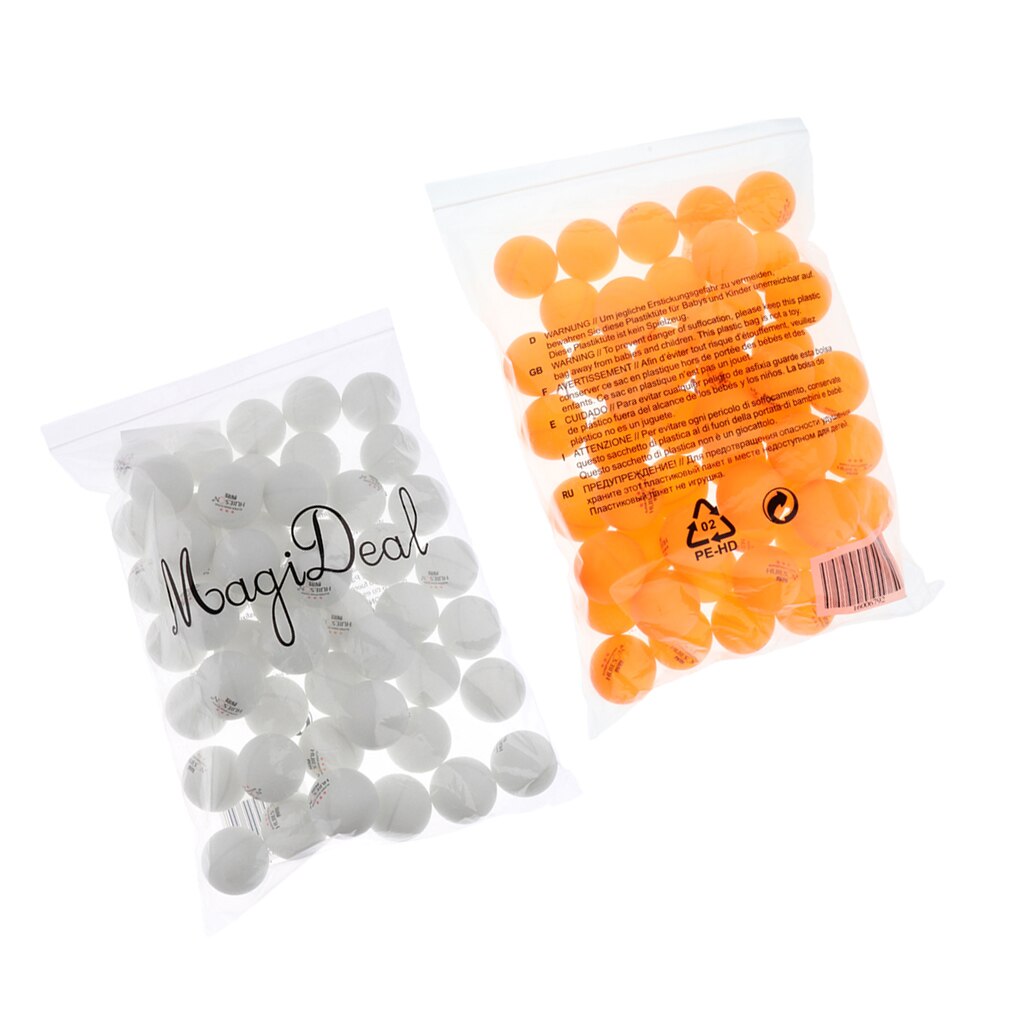 100 Stck 40mm Prämie 3 Sterne Tischtennis Bälle Klingeln Pong Ball Weiß Orange Praxis Ausbildung Ball Kunststoff Tischtennis Ball
