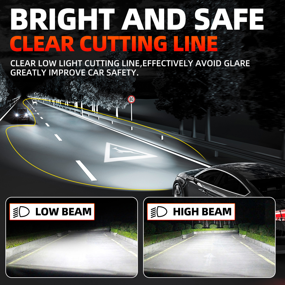 170 W 80000LM H7 H4 Canbus Auto Scheinwerfer Mini Objektiv H11 H8 9005 9006 HB3 HB4 LED Projektor Birne 6500 K Auto Motorrad Mini Objektiv