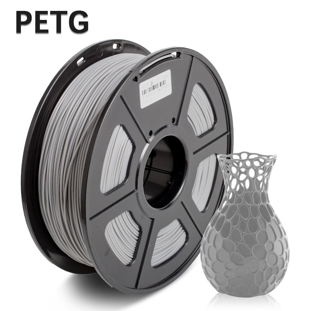 Enotepad 3D Printer Filament PETG 1.75mm 1KG/2.2LBS With Spool Fast PETG Filament 100% No Bubble Sublimation: PETG-GY-1KG