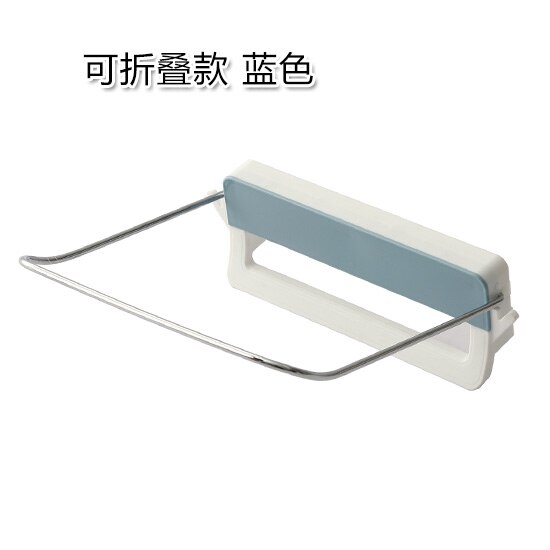 Punching Free Bathroom Washbasin Rack Bathroom Wall Hanging Basin Storage Rack Kitchen Wall Strong Hook Shelf: Deep Blue
