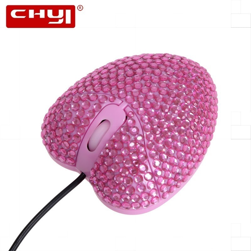 Ultra-thin Pink Wired Gaming Mouse USB Optical Gamer Mouse Heart Shape 1000DPI Laptop Desktop Computer Mice For Girls