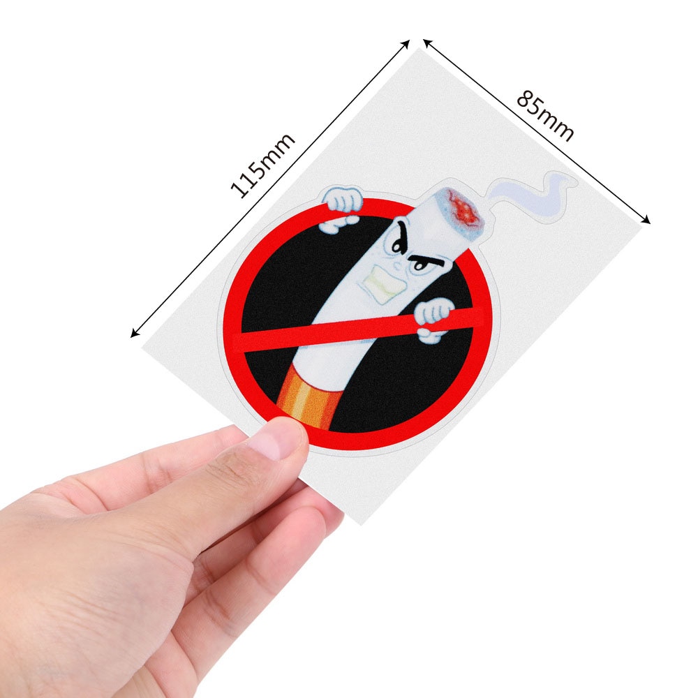 No Smoking Warning PVC Funny Car Stickers Auto Decoration Interior Accessories Car Styling