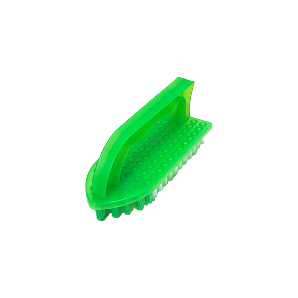 Spazzola per bucato in plastica resistente, setole rigide per vestiti, scarpe, pulizia del pavimento, strumento di lavaggio portatile multiuso per uso domestico: Black