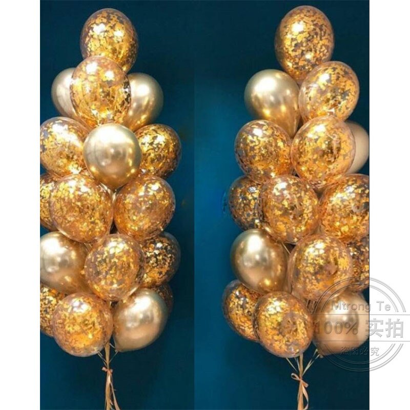 Rosa guld ballonger stjärna hjärta folie ballong bröllop födelsedag dekorationer transparent konfetti ballong födelsedagsfest dekoration