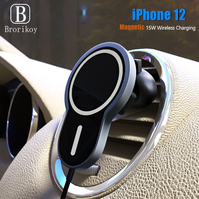 Magnetische 15W Draadloze Snelle Opladen Auto Stand Voor Iphone 12 Pro Max Mini Air Vent Beugel Telefoon Snel Opladen houder