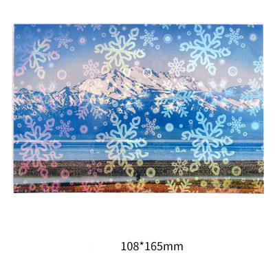 Plakband Terug Koud Lamineren Op Papier Plastic 50 Vellen 105X165Mm Diy Pakket Kleur Kaart Foto Lamineren film: snowflake