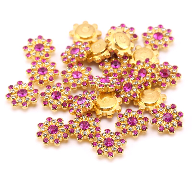 Perles pour vêtements, chaussures, boutons, accessoires de peinture artisanale, Clips pour cheveux, robes, chapeaux et sacs pour enfants,: 100ps / rose-bag