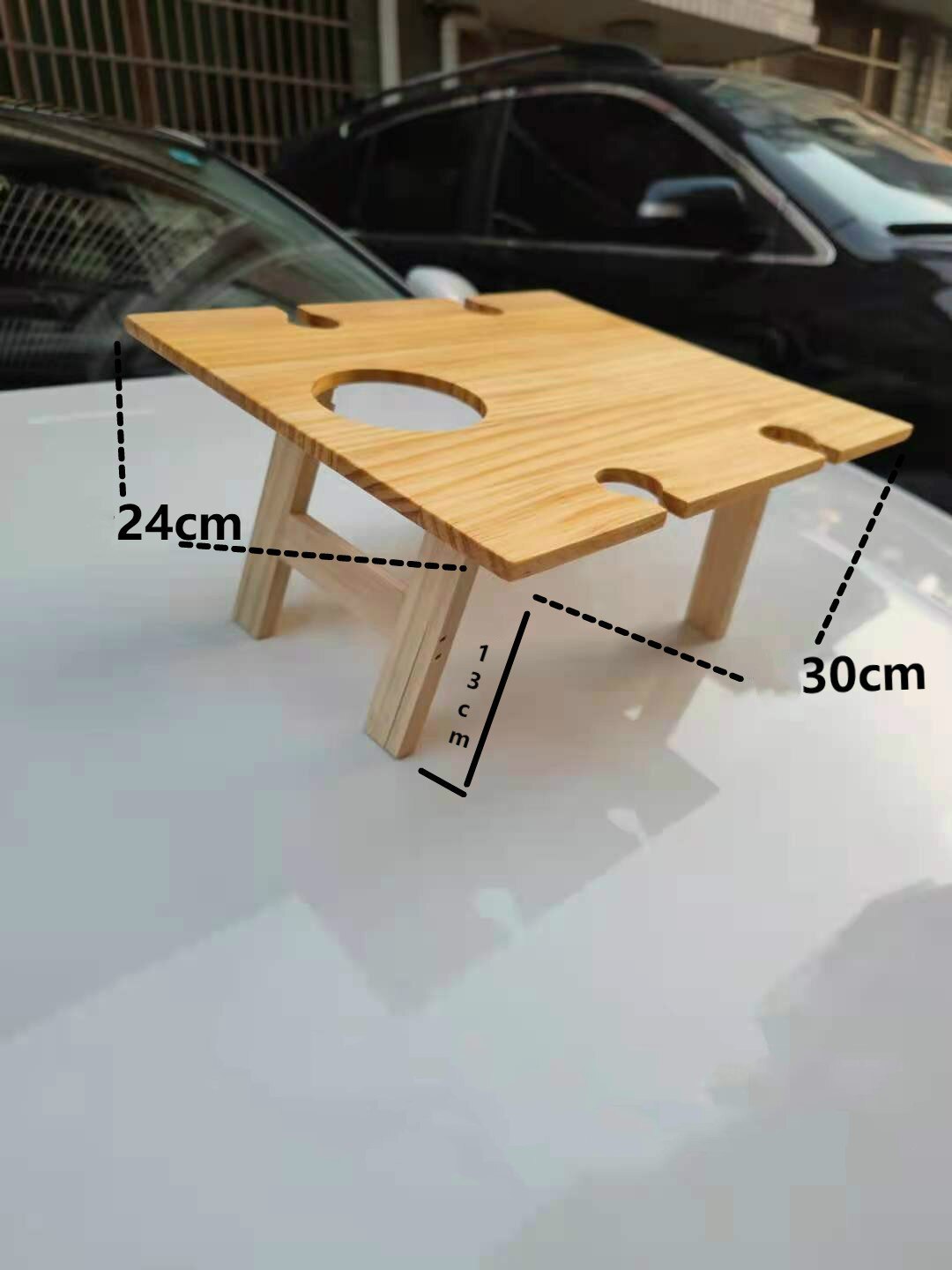 Portable Ultralight Wooden Folding Picnic Table Outdoor Folding Wine Table Picnic Rack Wooden Square Camping Table Foldable: S