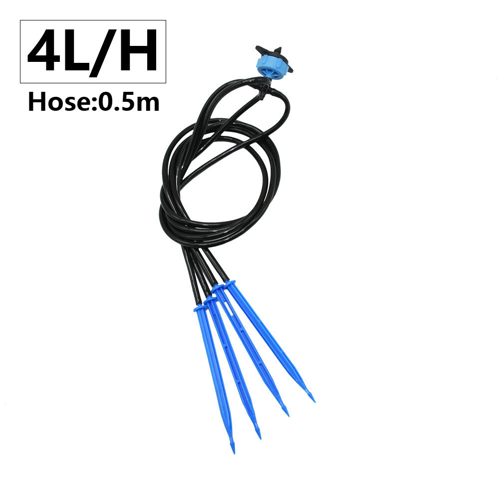 impostato di irrigazione a goccia con freccia curva in vaso per serra dispositivo di gocciolatore di compensazione della pressione muslimata 3/5mm connettore per tubo flessibile a 1/2/4 gareggiare: Luce Verde