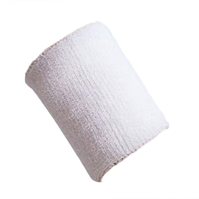 1pcs basketball sweat-absorbent towel wristband embroidered cotton adult wristband: white