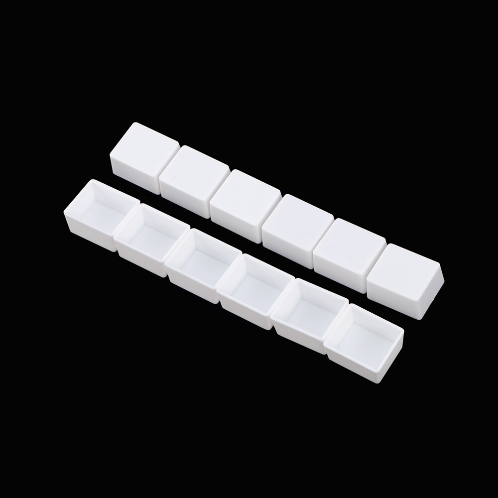 6/12/24/36/48pcs Empty Full/Half Pan White Half Pans Paint Plastic Watercolor Paint Grid Half Pans Artists Palette Art Supplies