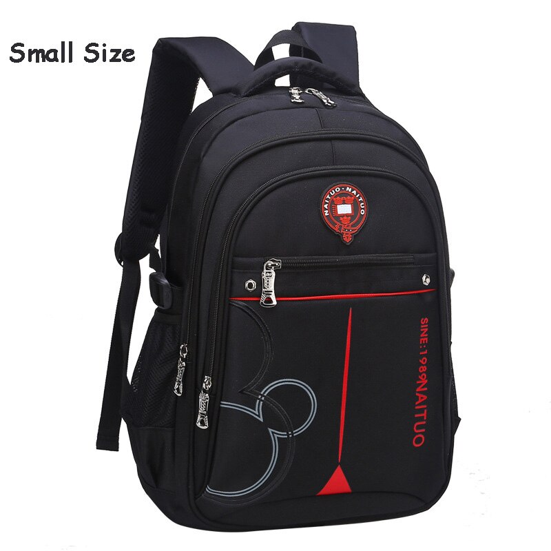 Junge Rucksack Für Schule Wasserdichte Tasche Kinder Schule Taschen Mädchen Große Kapazität Schule Rucksack Satchel Kinder Buch Tasche mochila: Small Black