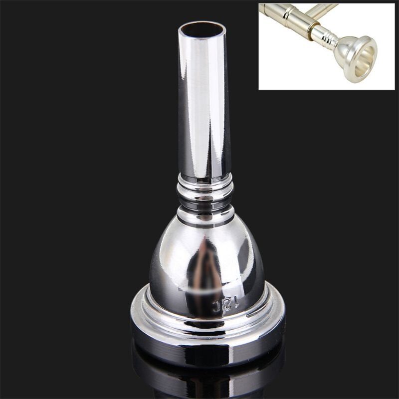 1 pièce 12C Alto Trombone embouchure en alliage de cuivre plaqué or/argent et résistant