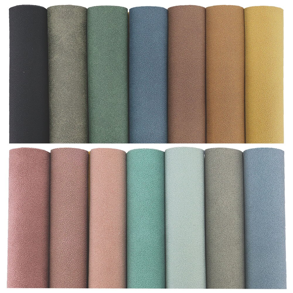 30X134Cm Roll Plain Kleur Frosted Suède Zool Faux Syntetic Leer Stof Materiaal Voor Haarelastiekjes Oorbel Handtassen diy KY008