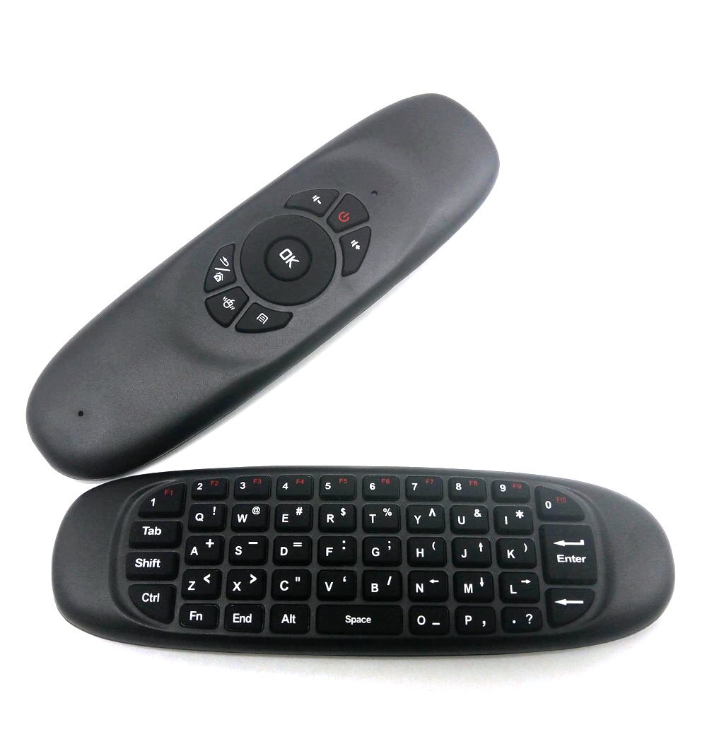 Tikigogo C120 2.4G Gyroscope Air Mouse Mini Wireless Keyboard Russian Arabic English for Android Smart TV Box PC Remote Control