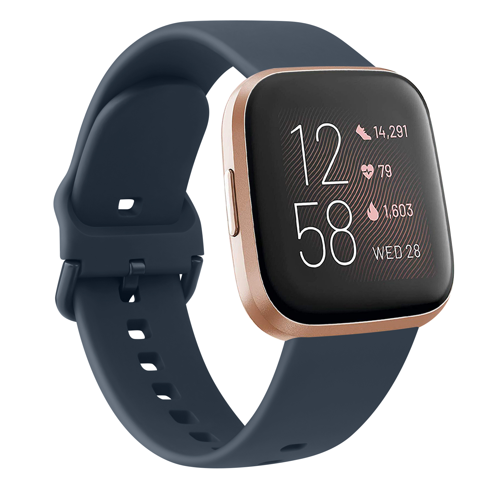 rem til fitbit versa 2/ versa-rem silikonklokkerem vanntett armbånd til fitbit versa lite erstatningsrem: Svart hvit / 16mm