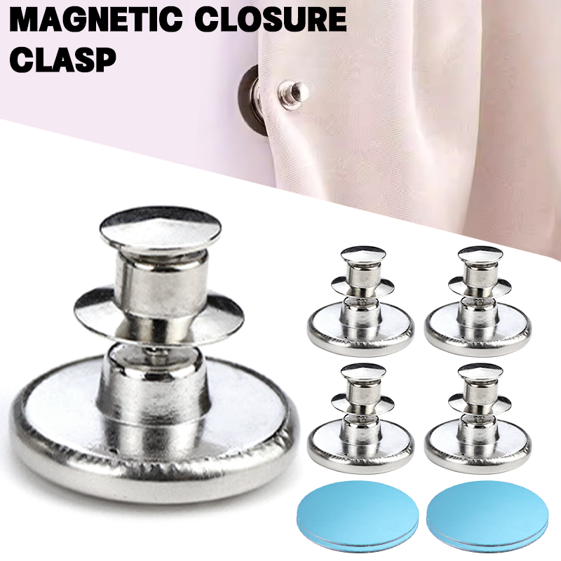 clip per tende Bottone magnetico per tende Senza chiodi Magnete staccabile Fibbia Bottoni per tende di regolazione Accessori aggiustare tenda1-8pz