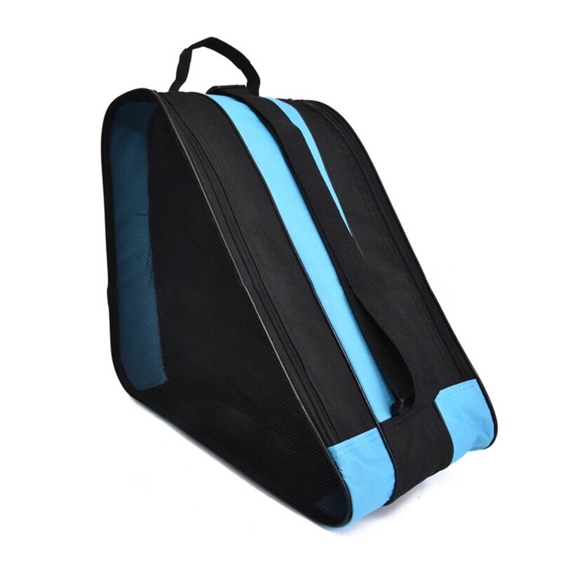 Patines portátiles para niños, mochila gruesa de hombro individual/doble, bolsa de almacenamiento para deportes al aire libre, colección de zapatos duradera: Azul