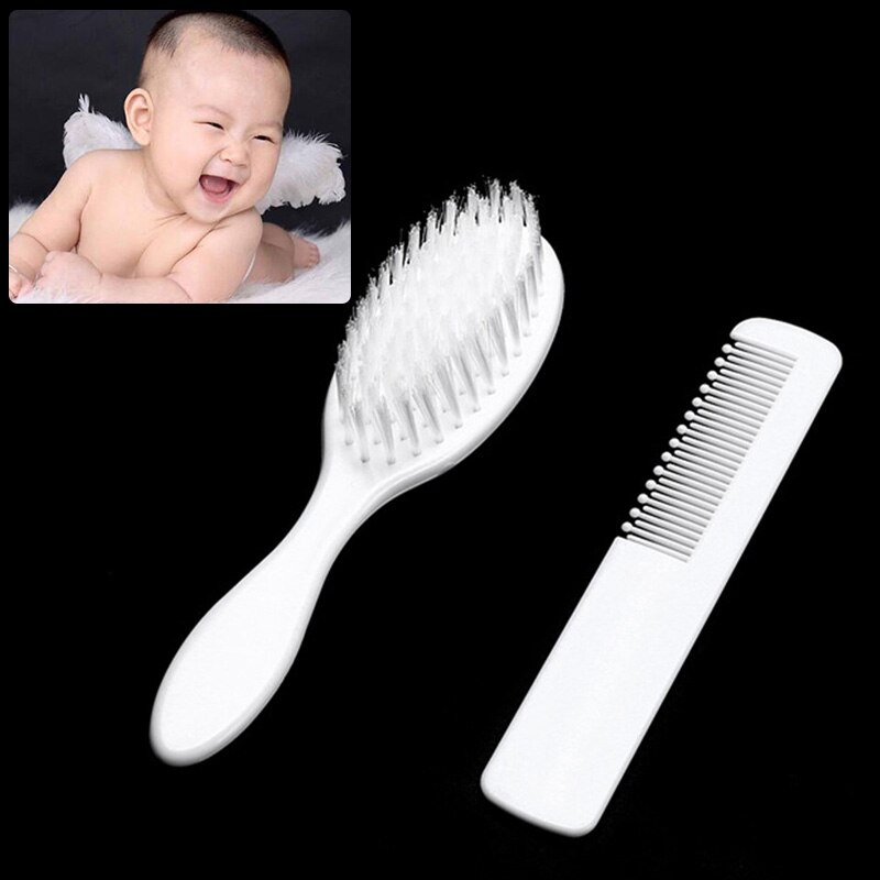 Blød spædbarn kam og hårbørste sæt baby kam & børste sæt til drenge piger nyfødte baby børn hårpleje tilbehør: Default Title