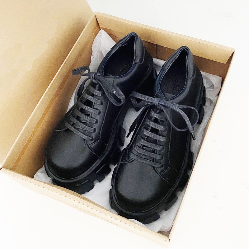 Zapatos De plataforma para Mujer, Zapatos Oxford suaves para niñas, Zapatos De Roma para Mujer, Zapatos De suela gruesa para Mujer: 36