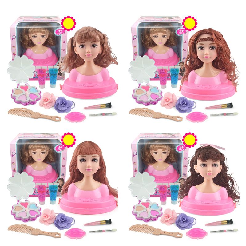 Children Pretend Play Kid Make Up Toys Set Hairdressing Simulation Cosmetic