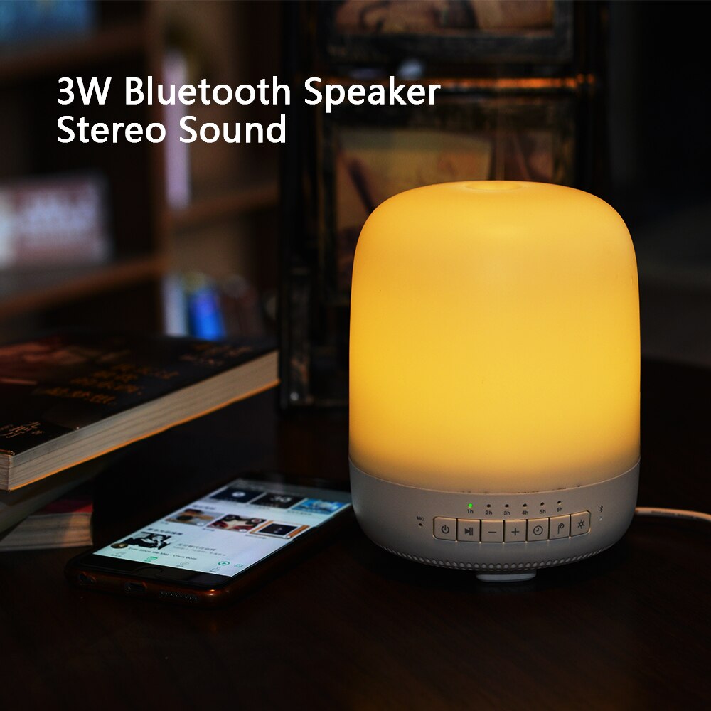 DOSS Smart Aroma Diffuser Lamp Speaker Bluetooth Speaker Stereo Sound Built-in Mic Aroma Air Humidifier with LED lights for Home