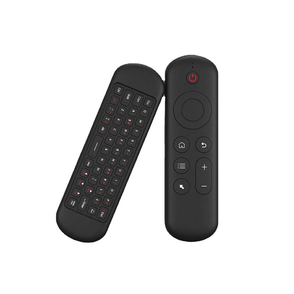 Bezprzewodowa mysz Air Voice Mouse 2 w 1 2.4G Bluetooth Mini klawiatura Akumulatorowy pilot zdalnego sterowania IR do Smart TV Android TV Box: BRĄZOWA