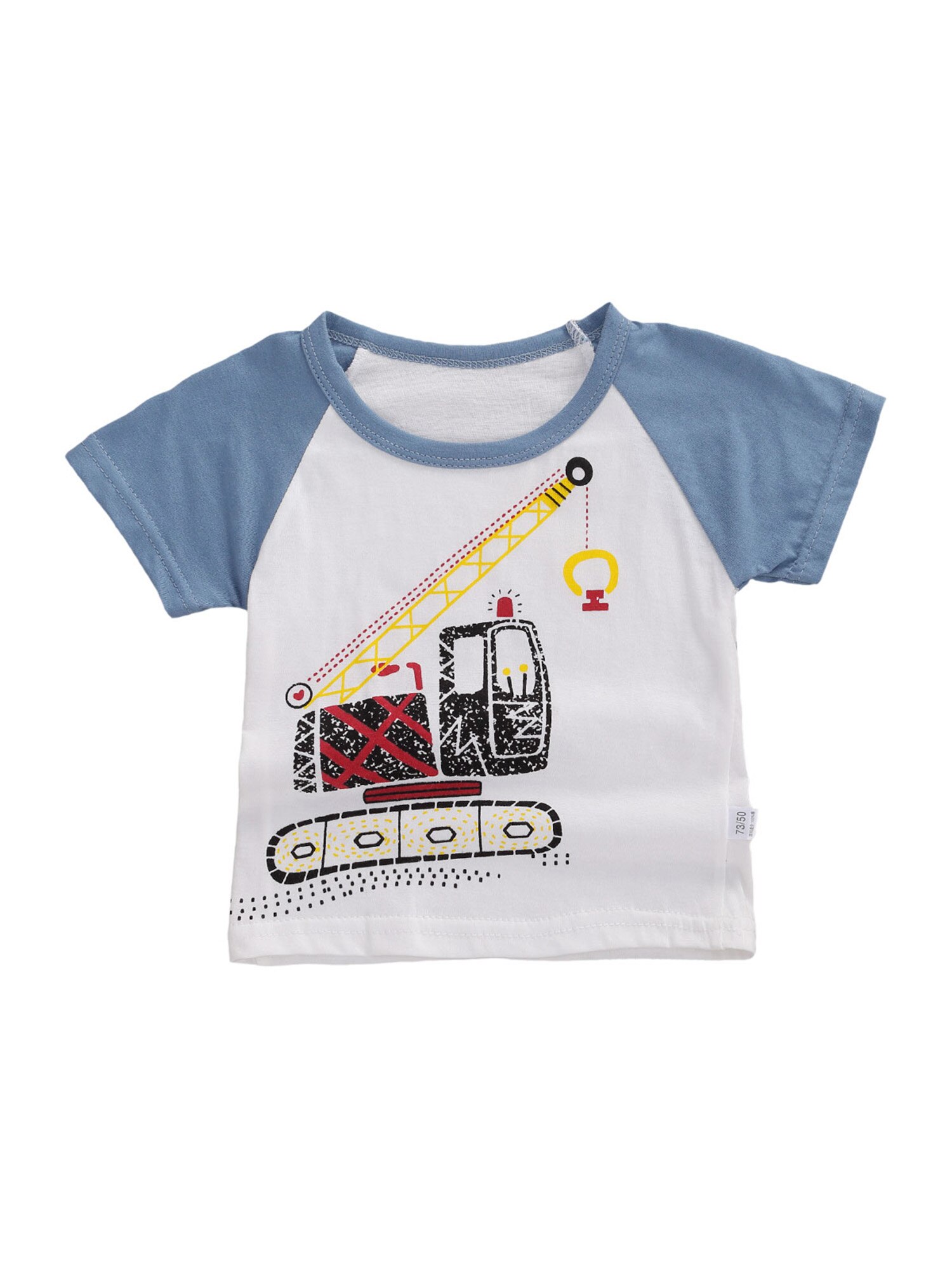 Kinderen Cartoon Print Korte Mouw T-shirt Baby Jongens Zomer Mode Katoenen Trui Tops Tees: 1 / 18-24M