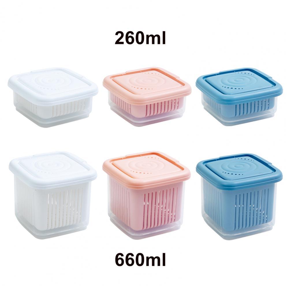 Storage Holder Multi-use Double Layer PP Kitchen Drainage Food Holder for Home Herb Spice Vegetable Fruit Storage Boxes