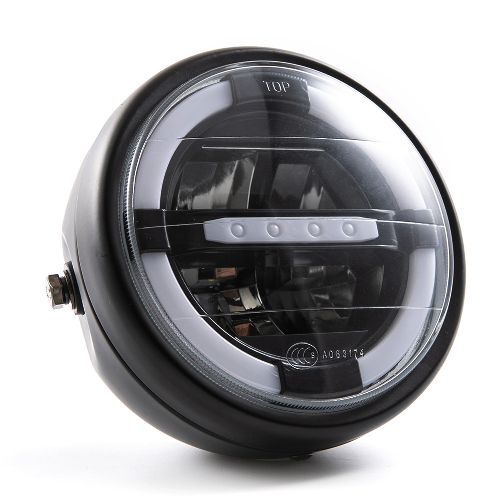7 Zoll LED Motorrad Scheinwerfer Blinker Universal- 7 "Runde Kopf Licht Scheinwerfer Cafe Rennfahrer Bobber Honda