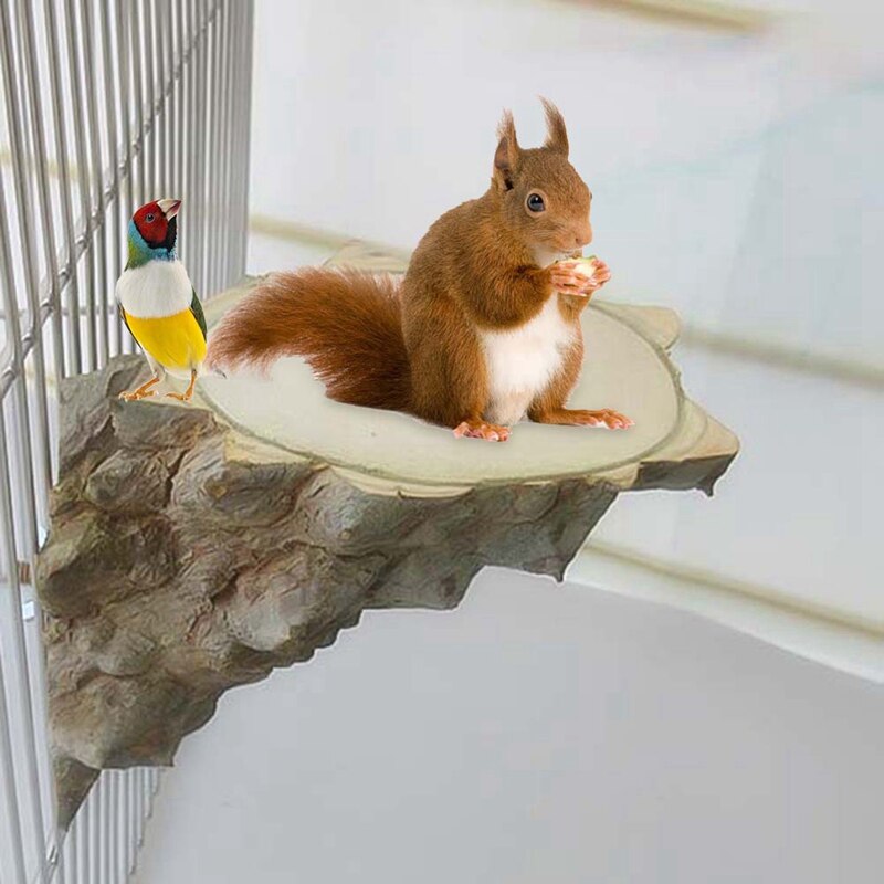 Small Pet Platform Natural Pepper Wood Chinchilla Squirrel Log Pier Bird Cute Parrot Stand Jumping Platform Board