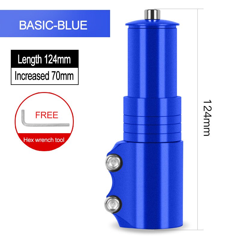 UNO Brand Ultralight Bike Stem -7 Degree MTB Road Bicycle Stem 31.8mm 70-120mm Cycling Pars Bicycle Handlebar Extender Bike Stem: 4545 BLUE