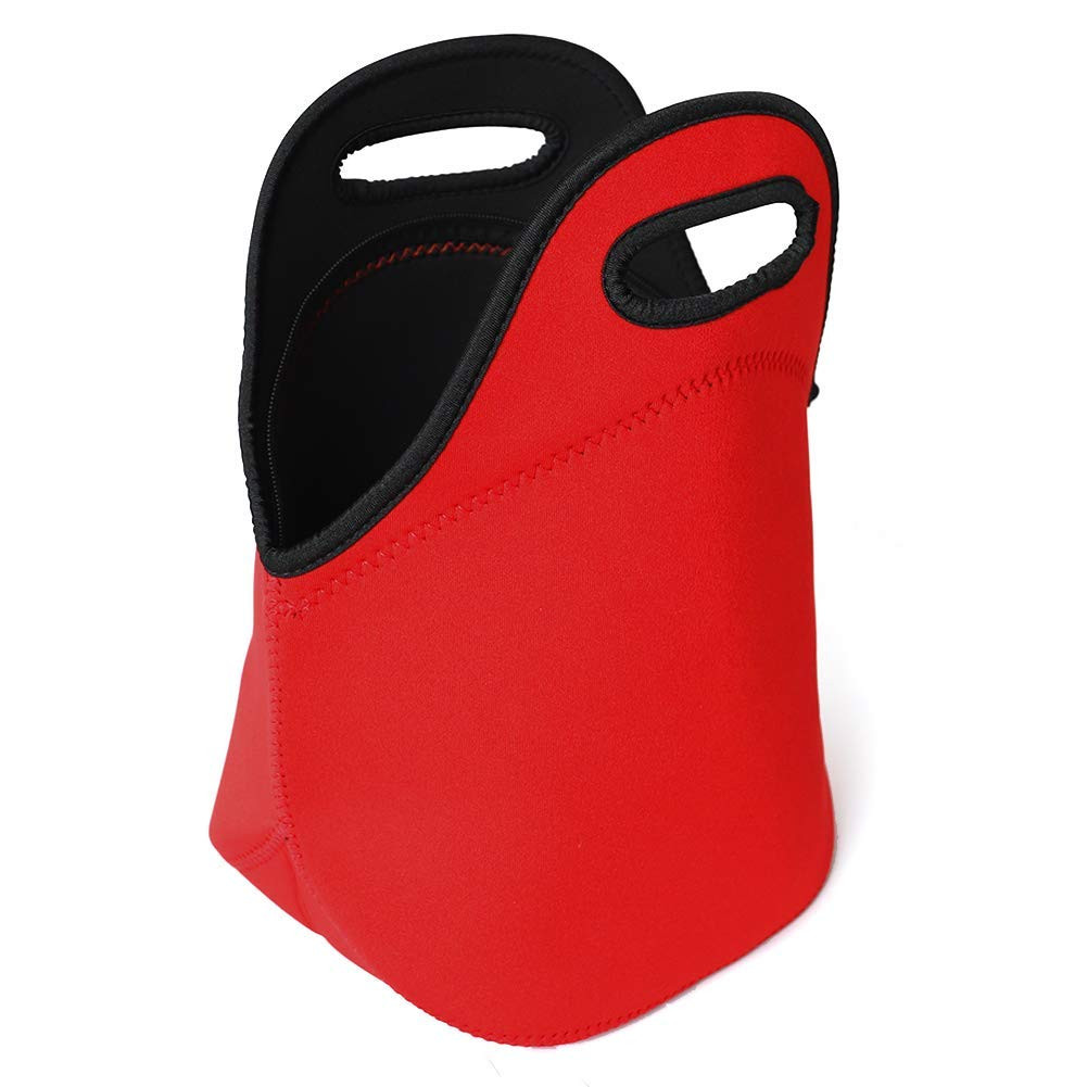 Neopren Mittagessen Tasche Dicke Isolierte Durable Wasserdicht Mittagessen Tote Frauen Kinder Beutel Essen Mittagessen Taschen Kühler Picknick Box # YL10: Rot